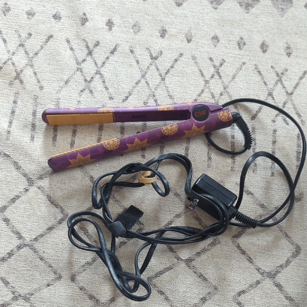 CHI Purple and Gold Ceramic Hair Straightener - CHI